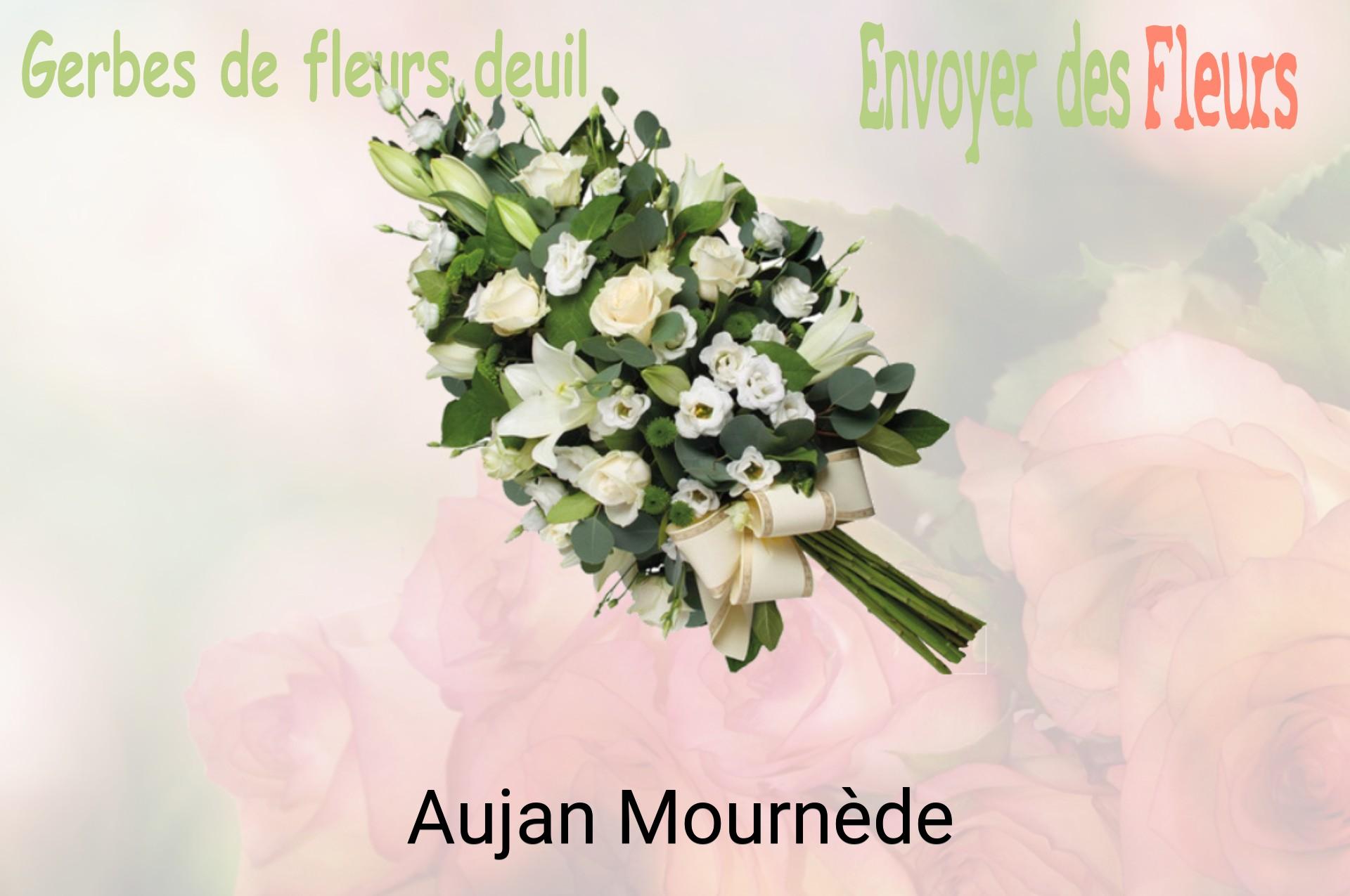 Gerbe de fleurs de deuil livrée à Aujan-Mournède